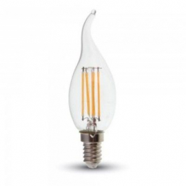 LED Sijalica - 4W Filament Patent E14 Candle Flame Warmwhite Dimmable